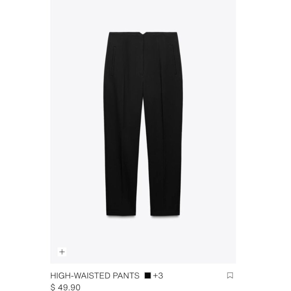 Zara black high waisted pants - size XS